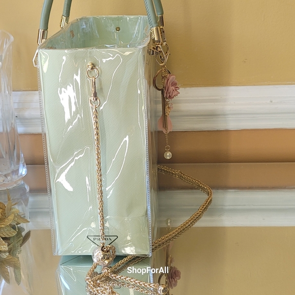 Prada Tote Large Shopping Bag Tote with PVC Cover - Picture 5 of 11